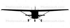 Cessna 172 silhouette head-on, logo, shape, TAGV02P09_03M