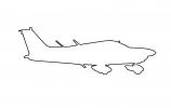 Piper PA-28-181 outline, line drawing, shape