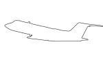 Gulfstream Aerospace G-IV outline, line drawing, shape