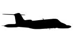 N58MM, Learjet-35A Silhouette, logo, shape, wingtip fuel tanks