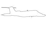 N58MM, Learjet-35A outline, line drawing, wingtip fuel tanks, shape