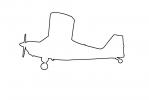Aeronca 7 Champion/Citabria outline, line drawing, shape, logo, TAGV04P12_15O