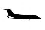 Gulfstream Aerospace, GV-SP, (G550) silhouette, logo, shape, TAGV04P13_11M