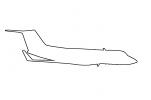 Gulfstream Aerospace, GV-SP outline, line drawing, shape, TAGV04P13_11O
