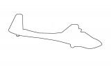 Glider outline, line drawing, TAGV05P09_12O