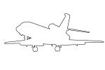 Dassault Falcon 900EX outline, line drawing, shape, TAGV06P08_16O