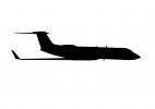 N740BA, Gulfstream Aerospace G-V silhouette, G5, shape, logo, TAGV06P11_14BM