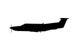 Pilatus Flugzeugwerke Ag PC-12 silhouette, N82HR, Prop Jet, P&W Canada PT6A-67B, logo, shape, PT6A, TAGV06P12_06BM