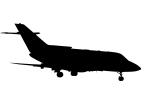 N626CG, British Aerospace BAE 125 series 800A silhouette, shape, logo, TAGV06P12_08M