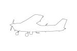 Cessna 172 line drawing, outline 172N, shape, logo