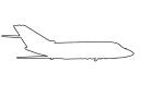 Dassault Falcon outline, line drawing, shape, TAGV07P09_11O