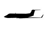 Grumman American G-1159 Gulfstream II silhouette, logo, shape, TAGV07P13_07M