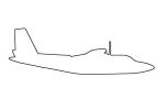 Rockwell U-4 Aerocommander Line Drawing, outline, TAGV09P07_05O