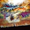 Helicopter Flight, Cal Fire UH-1H Super Huey, Abstract, TAHD01_138