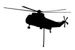 Sikorsky HSS-2 Sea King silhouette, shape, logo, water hose