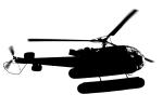 Helicopter with floats silhouette, logo, shape