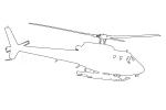 Aerospatiale Ecureuil 350D AStar Line Drawing, outline, TAHV01P10_14O