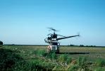 Crop Dusting, Aerial Spraying, Pesticide, Hiller UH-12, Central Valley, TAHV01P12_19