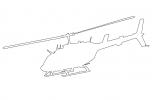 Bell 206L Long Ranger outline, line drawing, TAHV02P03_01O