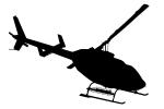 Bell 206L silhouette, shape