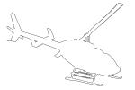 Bell 206L outline, line drawing