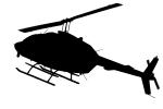 N58140, Bell 206B JetRanger II silhouette, shape, logo