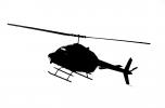 N58140, Bell 206B JetRanger II silhouette, shape, logo