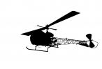 Bell-47 silhouette, shape, logo