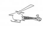 Bell-47 Line Drawing, outline, TAHV02P13_12O