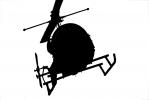 Bell-47 silhouette, shape, logo