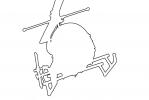 Bell-47 Line Drawing, outline, TAHV02P14_05O