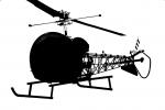 Bell-47 silhouette, shape, logo, TAHV02P14_06M