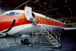 N554PS, PSA, Pacific Southwest Airlines, Boeing 727-214A, Hangar, Mobile Stairs, Rampstairs, ramp, JT8D, 727-200 series, TAOV01P03_05B