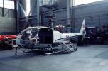 XW852, aerospatiale SA341D Gazelle HT.3, Royal Air Force, RAF, Helicopter, Hangar