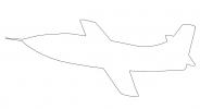 Bell X-1 outline, line drawing, shape, TARV02P01_09O