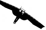 Octave Chanute Glider silhouette, logo, shape, Planform, TARV02P04_02M