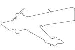 Spirit of Saint Louis outline, line drawing, shape, TARV02P04_12O