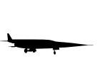 Silhouette Twin-turbojet X-3, logo, shape, TARV02P08_06M