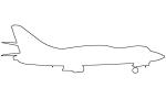 Northrop X-21A outline, line drawing, shape, TARV02P08_07O