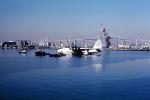 Spruce Goose, Long Beach Harbor, Gerald Desmond Bridge, steel truss arch, TARV02P15_12