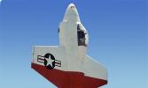 Lockheed XFV-1, experimental tailsitter prototype aircraft, VTOL, (pogo stick)