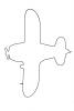 Gee Bee R-2 outline, line drawing, shape