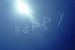 HAPPY, skywriting, sky writing, skywriter, smoke trails, TASV02P12_01