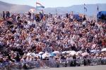 Crowds, Audience, Spectators, people, stands, flags, Reno Airshow, TASV03P05_04