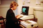 Apple II Home Computer, Woman, Hands on Keyboard, July 1982, TECV01P02_08