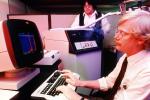 Man at Computer, Hand on Keyboard, 1980s, TECV02P09_05