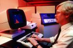 Man at Computer, Hand on Keyboard, 1980s, TECV02P09_13