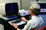 Man at Computer, Hand on Keyboard, 1980s, TECV02P10_02