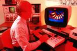 Man at Computer, Hand on Keyboard, 1980s, TECV02P10_17