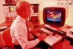 Man at Computer, Hand on Keyboard, 1980s, TECV02P10_18